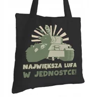 Torby i wózki na zakupy - Torba Bawełniana dla Żołnierza Czarna Na Prezent ekologiczna Trwały Nadruk - miniaturka - grafika 1