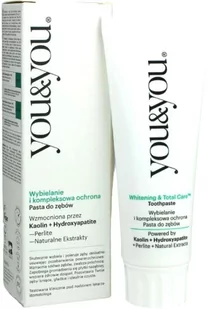 YOU&YOU Whitening and Total Care Wybielająco-remineralizująca pasta z kaolinem i hydroksyapatytem 75ml - Pasty do zębów - miniaturka - grafika 1