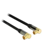 Kable - Delock Kabel Antenna Cable IEC Plug Angled IEC Jack Angled RG-6/U 1 m bla (88781) - miniaturka - grafika 1