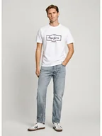 Koszulki męskie - Pepe Jeans Koszulka "Daxton" w kolorze białym - miniaturka - grafika 1