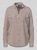 Koszule damskie - Bluzka koszulowa o kroju regular fit z czystej wiskozy model ‘BUMPY’ - miniaturka - grafika 1