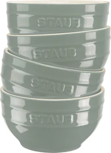 STAUB SERVING Zestaw 4 misek 14 cm, eukaliptusowy - Miski i półmiski - miniaturka - grafika 1
