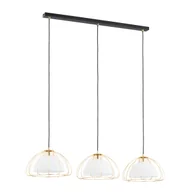 Lampy sufitowe - Potrójna lampa wisząca ze złotymi elementami AL 62431 z serii NERSY - miniaturka - grafika 1