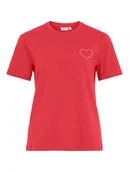 Koszulki i topy damskie - Vila Koszulka "Vinora" w kolorze różowym - miniaturka - grafika 1