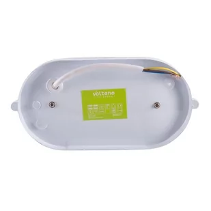 Oprawa kanałowa LED owal  6W b.ciepła 3000K (200lm) metal/szkło biała IP44 Volteno - Oświetlenie warsztatowe - miniaturka - grafika 2