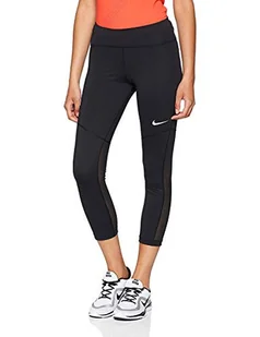Nike Damskie legginsy treningowe 3/4 Fly Victory Crop czarny czarny/biały XL - Legginsy - miniaturka - grafika 1