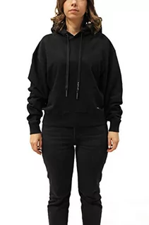 Bluzy damskie - Replay Damska bluza z kapturem, czarny (098 Black), L - grafika 1