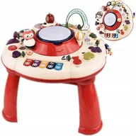 Zabawki interaktywne dla dzieci - LUXMA Stolik edukacyjny interaktywny dźwięki bębenek102C RT1102 - miniaturka - grafika 1