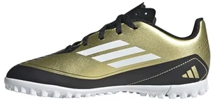 adidas Dziecięce buty piłkarskie uniseks F50 Club Messi Turf SHOES, Złote Obuwie Biały Węgiel Czarny, 38 2/3 EU - Piłka nożna - miniaturka - grafika 1