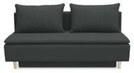 Sofy i kanapy - Sofa rozkładana SARA, sofa z funkcją spania i podstawą do spania, sofa rozkładana: 200 x 85 x 95 cm, kanapa w tkaninie wiklinowej, sofa rozkładana w kolorze: ciemnoszary - miniaturka - grafika 1