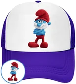 Czapki i chusty sportowe męskie - CZAPKA Z DASZKIEM SMERFY DLA DZIECI NA LATO NIEBIESKA BEJSBOLÓWKA - miniaturka - grafika 1