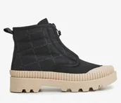 Botki damskie - Pepe Jeans Czarne Botki z Pikowaną Cholewką na Zamek 38 Awe - miniaturka - grafika 1