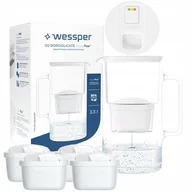Dzbanki filtrujące - Dzbanek filtrujący Wessper Aquamax 3,3l - Licznik LED + 5x Filtr do wody - miniaturka - grafika 1