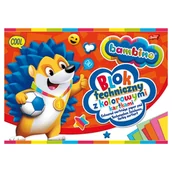 Szkolne artykuły papiernicze - Bambino Blok Techniczny Z Kolorowymi Kartkami A4 10 Kolorowych Kartek Arkuszy - miniaturka - grafika 1