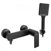 Baterie wannowe i prysznicowe - Rea Bateria prysznicowa ze słuchawką REA STORM Czarna - miniaturka - grafika 1