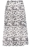 Spódnice - Studio Untold Damska spódnica Midirock Leoprint, satynowa spódnica, Ecru, 42 PL - miniaturka - grafika 1