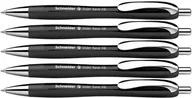 Długopisy - Schneider 132511 Slider Rave XB długopis (limitowana edycja specjalna w kolorze czarnym, Made in Germany), 5 sztuk, kolor wkładu: niebieski - miniaturka - grafika 1