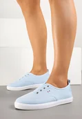 Trampki damskie - Jasnoniebieskie Wsuwane Tenisówki w Casualowym Stylu Sepessa - Renee - miniaturka - grafika 1