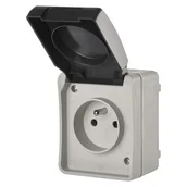 Gniazdka elektryczne - LEDart pojedyncze IP54 białe - miniaturka - grafika 1