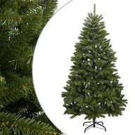 Choinki - vidaXL Sztuczna choinka zawiasowa ze stojakiem, zielona, 270 cm - miniaturka - grafika 1