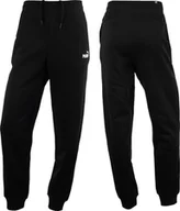 Spodnie sportowe damskie - Puma Spodnie damskie Pum ESS Embroidery High-Waist Pants FL czarne 670007 01 S - miniaturka - grafika 1