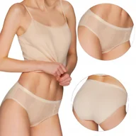 Bielizna nocna - Babell 153 Klasyczne Figi Damskie Bawełna Beż XL - miniaturka - grafika 1