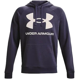 Under Armour Mens Fleece Tops Men's Ua Rival Fleece Big Logo Hoodie, Tempered Steel, 1357093-558, XXL - Koszulki i topy damskie - miniaturka - grafika 1