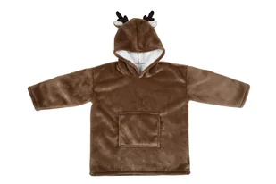 Ponczo dzieci��ce z kapturem GABIN BRUN, jelonek, 60 x 95 cm - Koce i narzuty dla dzieci - miniaturka - grafika 1