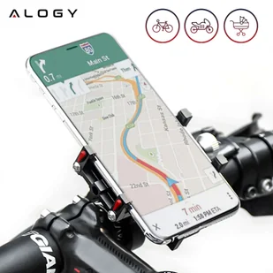 Uchwyt rowerowy na kierownicę Alogy Bike Phone Holder do telefonu 55-95mm na rower motor hulajnogę Czarny - Akcesoria do tabletów i e-booków - miniaturka - grafika 6