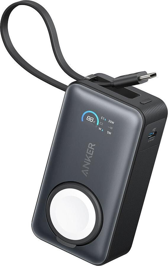 ANKER MagGo Power Bank (10000 mAh, 35 W, do Apple Watch), czarny