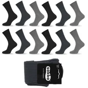 Skarpetki męskie - 12XSOKKO SKARPETY MĘSKIE DŁUGIE KOLORY BEZUCISKOWE 42-44 - SM12-S45-MIX-42-44 - miniaturka - grafika 1