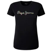Koszulki i topy damskie - Koszulka damska Pepe Jeans Dorita czarna z logo-XS - miniaturka - grafika 1