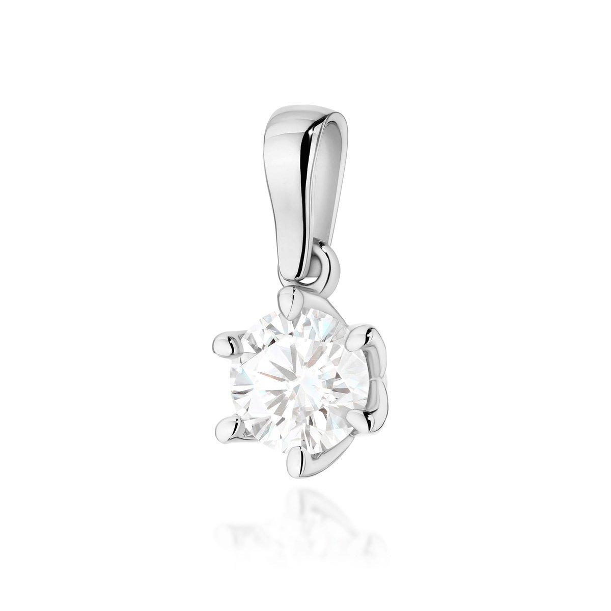 Złota zawieszka / wisiorek Diament Laboratoryjny 1,00ct białe złoto pr. 585