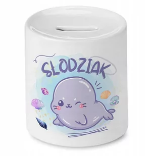 Skarbonka Z Foczką Foczki Słodki na Prezent z Nadrukiem ze Zdjęciem - Skarbonki - miniaturka - grafika 1
