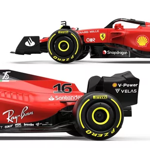 Ferrari F1 75 czerwony RASTAR model 1:12 Zdalnie sterowany bolid + Pilot 2,4 GHz + Naklejki - Zabawki zdalnie sterowane - miniaturka - grafika 3