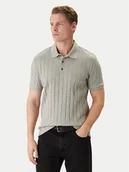 Koszulki męskie - Calvin Klein Polo LV04LE203G Beżowy Regular Fit - miniaturka - grafika 1