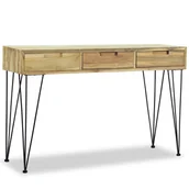 Konsole i sekretarzyki - vidaXL Stolik konsola, 120 x 35 76 cm, lite drewno tekowe - miniaturka - grafika 1