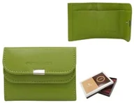 Portfele - Portfelik Uniwersalny Mała Sakieweczka Skórzana Peterson MARS Skóra Naturalna RFID RD-GC02 ZIELONY 10 x 7 x 2 [cm] - miniaturka - grafika 1