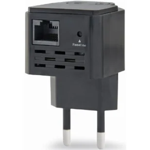 Gembird WIFI REPEATER MINI WNP-RP300-03-BK B/G/N300 + GNIAZDO RJ45 DO GNIAZDKA 230V CZARNY WNP-RP300-03-BK - Pozostałe akcesoria sieciowe - miniaturka - grafika 1