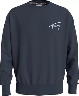 Tommy Hilfiger Bluza Męska Tjm Tommy Signature Crew Navy Dm0Dm15206 C87 L - Bluzy męskie - miniaturka - grafika 1