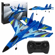 Zabawki zdalnie sterowane - Zdalnie Sterowany Samolot Dla Dzieci Myśliwiec 2 Silniki 2.4Ghz + Pilot - miniaturka - grafika 1