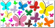 Naklejki na ścianę - Naklejki ścienne dla dzieci mat Motylki 101, 120x60 cm - miniaturka - grafika 1