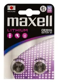 Baterie i akcesoria - Maxell 12239100 bateria do użytku domowego Jednorazowa bateria CR2016 Lithium-Manganese Dioxide (LiMnO2) - miniaturka - grafika 1