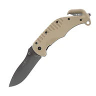 Noże - ESP - Nóż ratowniczy Rescue Knife - Ostrze gładkie - Khaki - RKK-01 - miniaturka - grafika 1