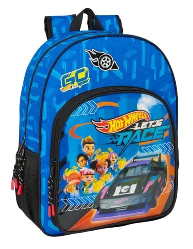 Safta HOT WHEELS LET'S RACE - Plecak szkolny dla dzieci, plecak dziecięcy, plecak dziecięcy, odpowiedni do wózka, idealny dla dzieci w wieku szkolnym, wygodny i wszechstronny, jakość i wytrzymałość,