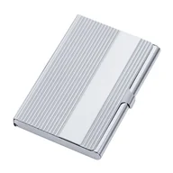 Portfele - Elegancki Metalowy Wizytownik Dan Barmore Linear - miniaturka - grafika 1