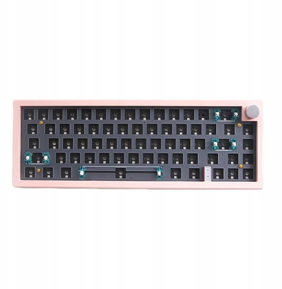 Zuoya Klawiatura Mechaniczna Pink GMK67 65% DIY Kit Hotswap RGB Wireless 2.4 Ghz
