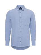 Koszule męskie - Andrew James Męska koszula z miękkiej flaneli Mężczyźni Regular Fit Bawełna niebieski wzorzysty, S - miniaturka - grafika 1