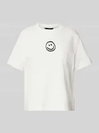 Koszulki i topy damskie - T-shirt o luźnym kroju z czystej bawełny model ‘SARA METTE’ - miniaturka - grafika 1