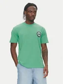 Koszulki męskie - Quiksilver T-Shirt Circle Back Ss EQYZT08054 Zielony Regular Fit - miniaturka - grafika 1